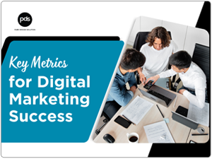 Team discussing digital marketing metrics